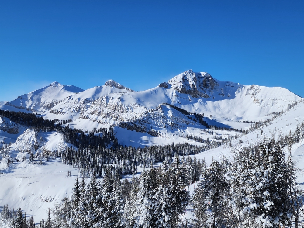 Jackson hole ski resort, with snow.