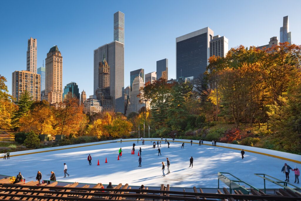 ice skating in Central Park in New York City