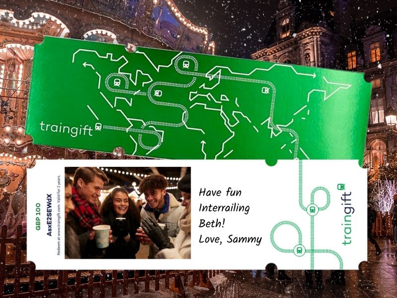 christmas gift voucher for train travel