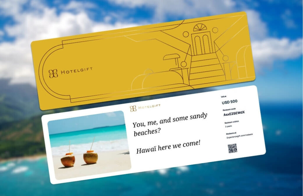 hotelgift gift card for a stay at a boutique hotel in hawai