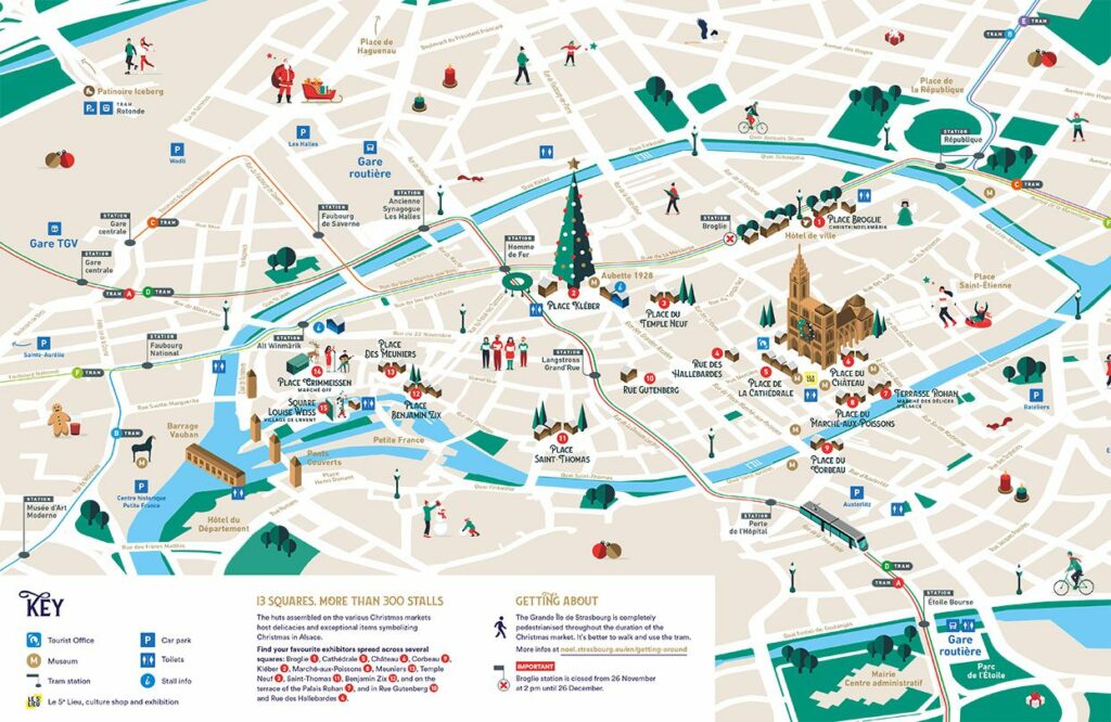 Strasbourg christmas market map