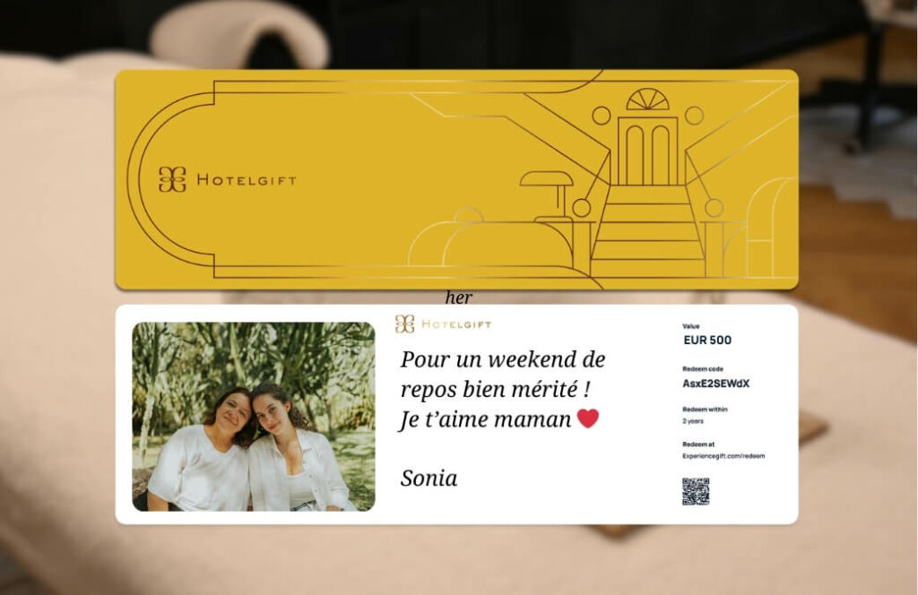 Carte cadeau Hotelgift pour un weekend spa mère fille