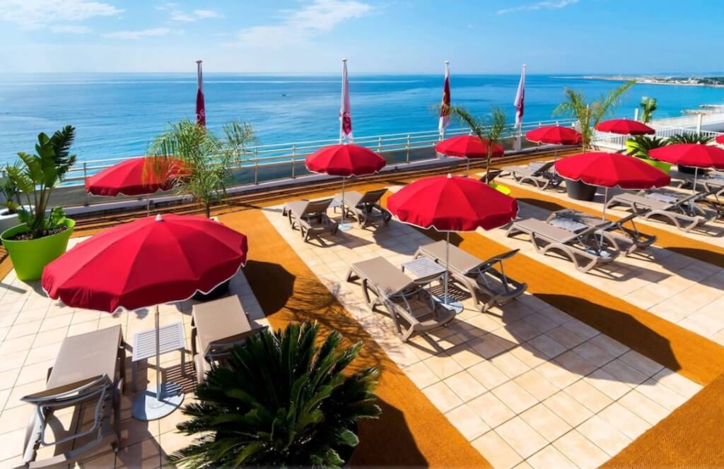 La terrasse Aparthotel Adagio à Nice