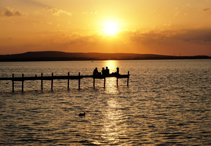 Sonnenuntergang am Steinhuder Meer im Sommer