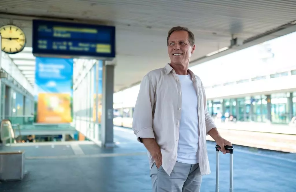 A man travelling on Father's Day