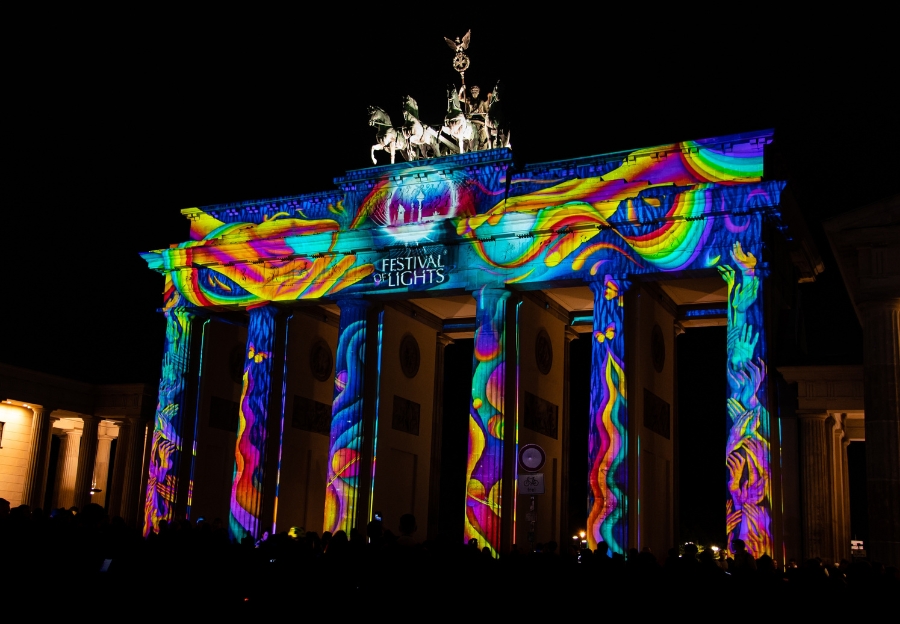 Das Brandenburger Tor während des Festival of Lights