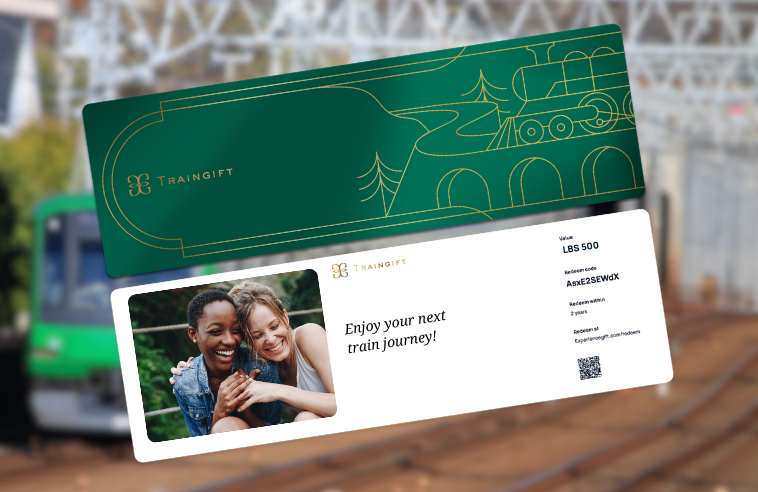 Train gift cards for christmas presents