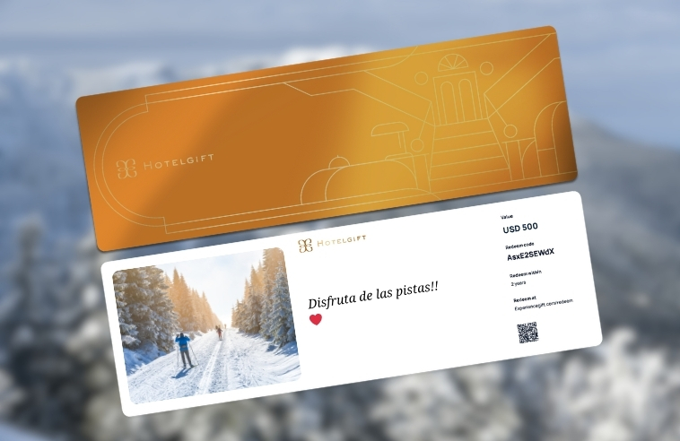 Estancia en estación de ski, tarjeta regalo para hotel hotelgift