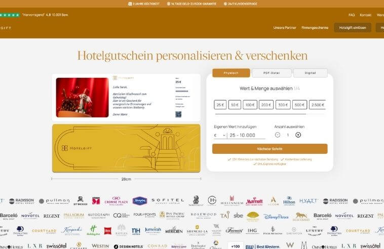 Kann ich den Hotelgutschein personalisieren?