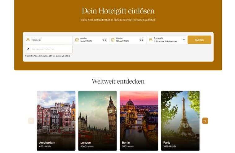Kann ich meinen Hotelgift Gutschein bei Expedia verwenden?