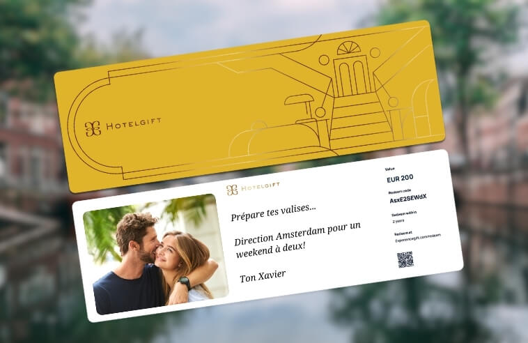 Carte cadeau Hotelgift pour un weekend en amoureux à amstedam
