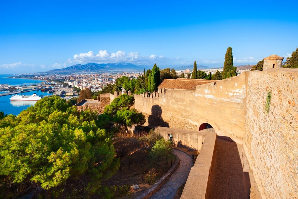 Vistas desde el Castillo de Gibralfaro, en Málaga