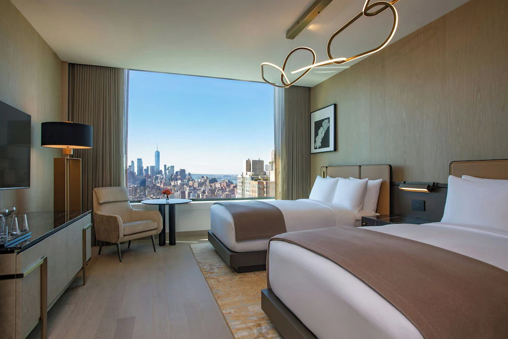 The Ritz-Carlton New York NoMad hotel room with Empire State Building view, luxury Father's Day gift idea