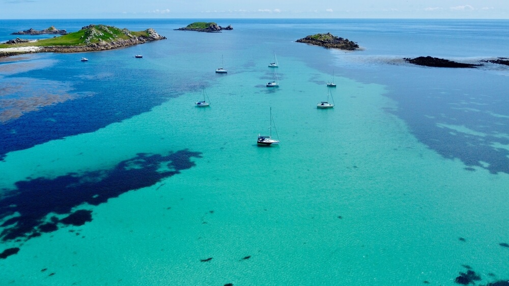 Isles of Scilly coastline in June