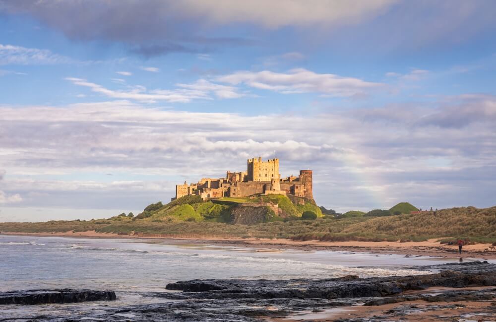 Northumberland Coast with Bamburgh Castle in June