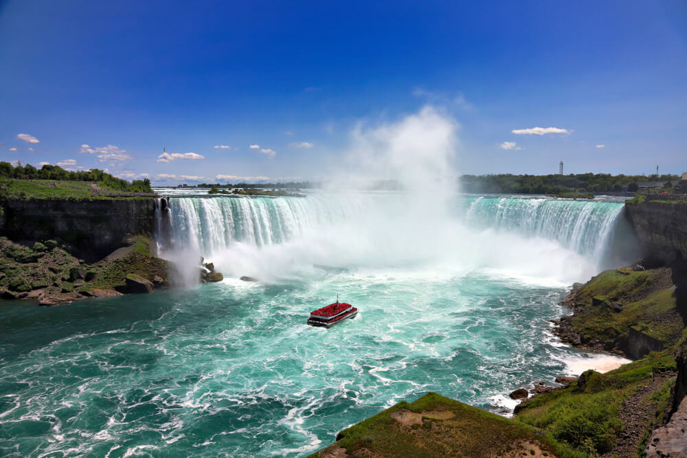 View of Niagara Falls, a great destination for a road trip to Canada