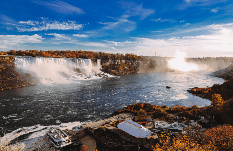 Niagara Falls is a great Fall destination in North America